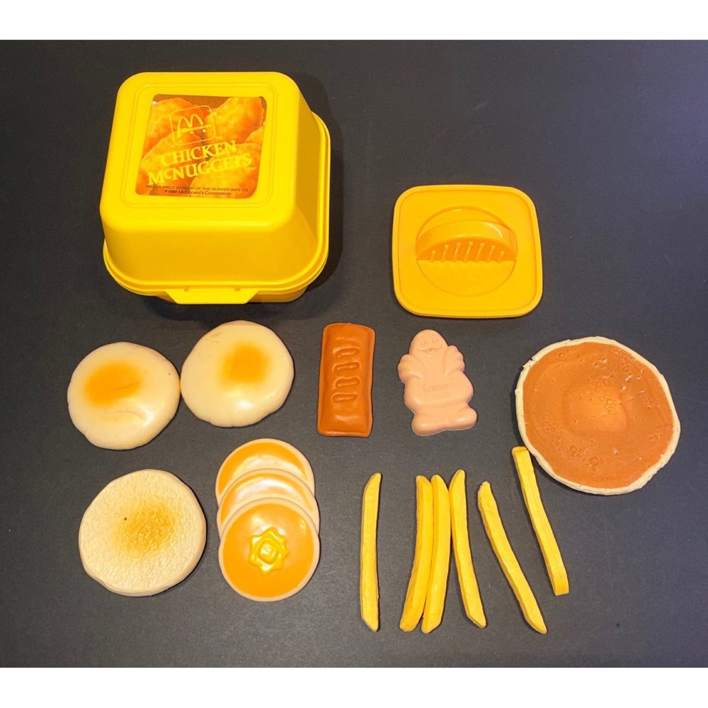 Vintage Fisher-Price McDonalds Play Food McNugget Box Grimace Fries Pancake Eggs
